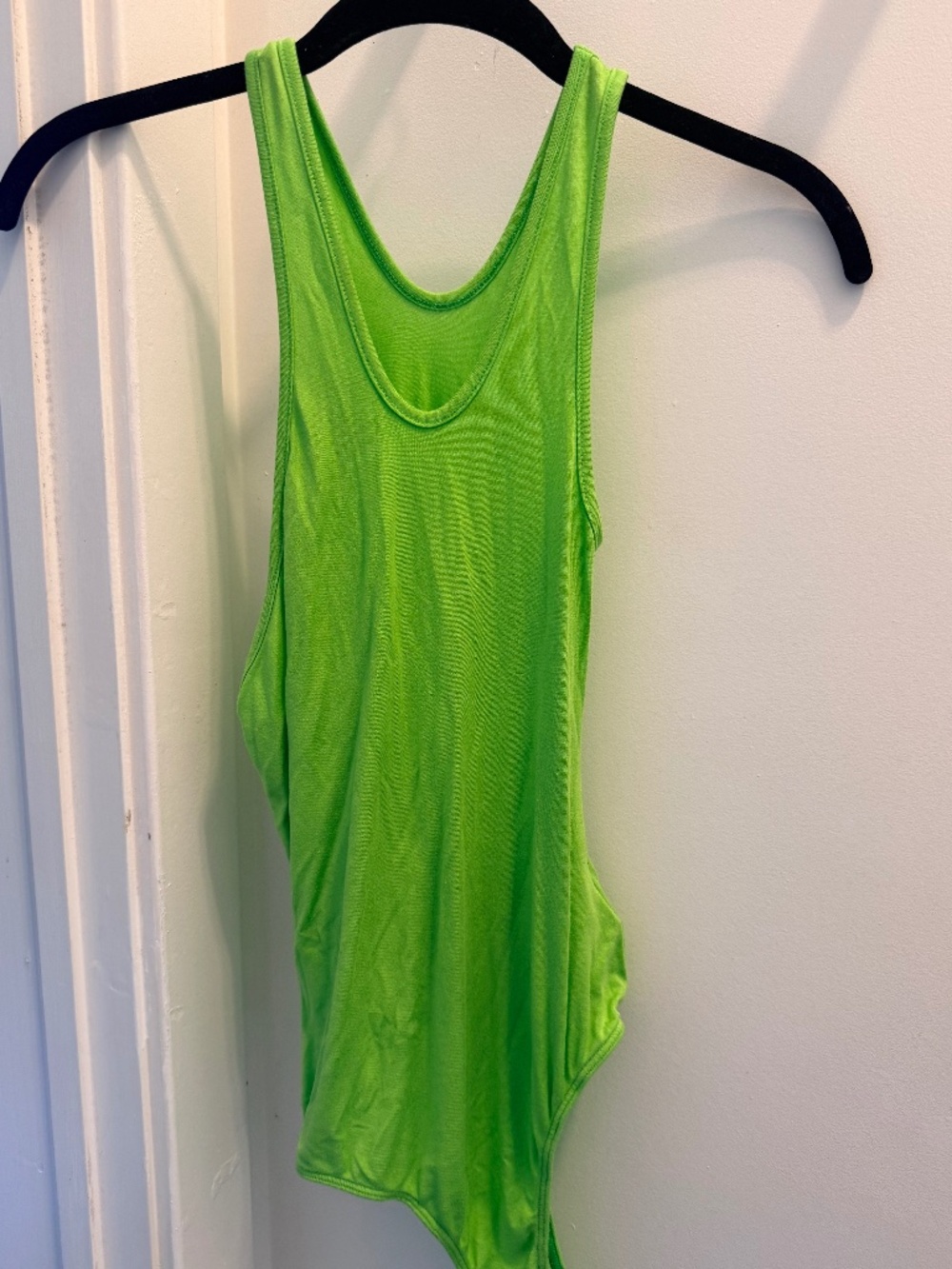 Hudson Gecko Green Racerback Bodysuit Neon Green